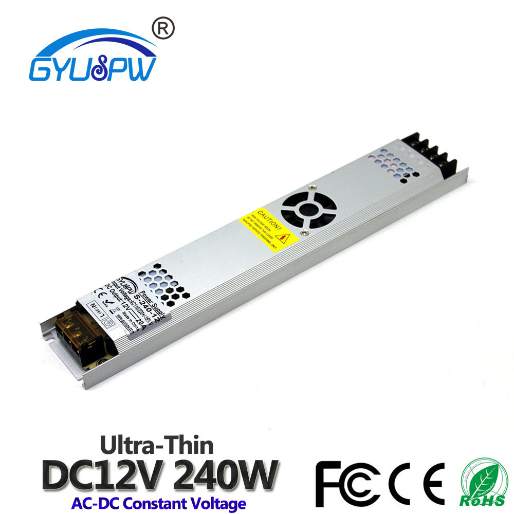 卡布灯箱12V240W商场装修软膜天花灯招牌电源厂家直销超薄电源
