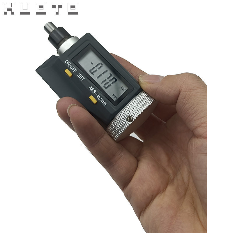 HUOTO数显千分测微头0-15MM数显微分头千分尺头螺旋测微器