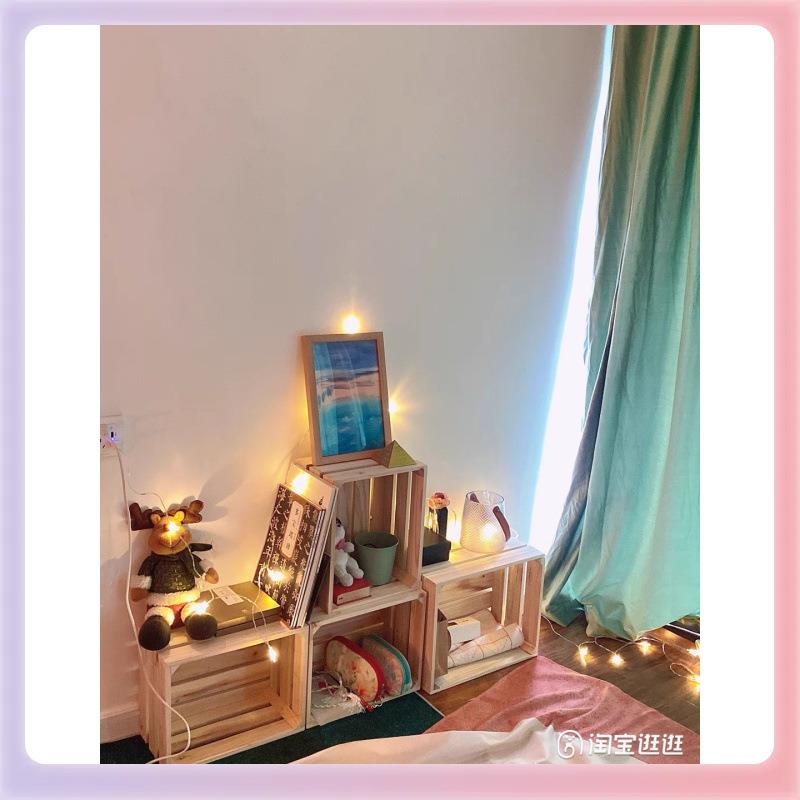 TUF4木箱子储物箱定 制复古实木收纳箱装饰大道具超市水果木框小