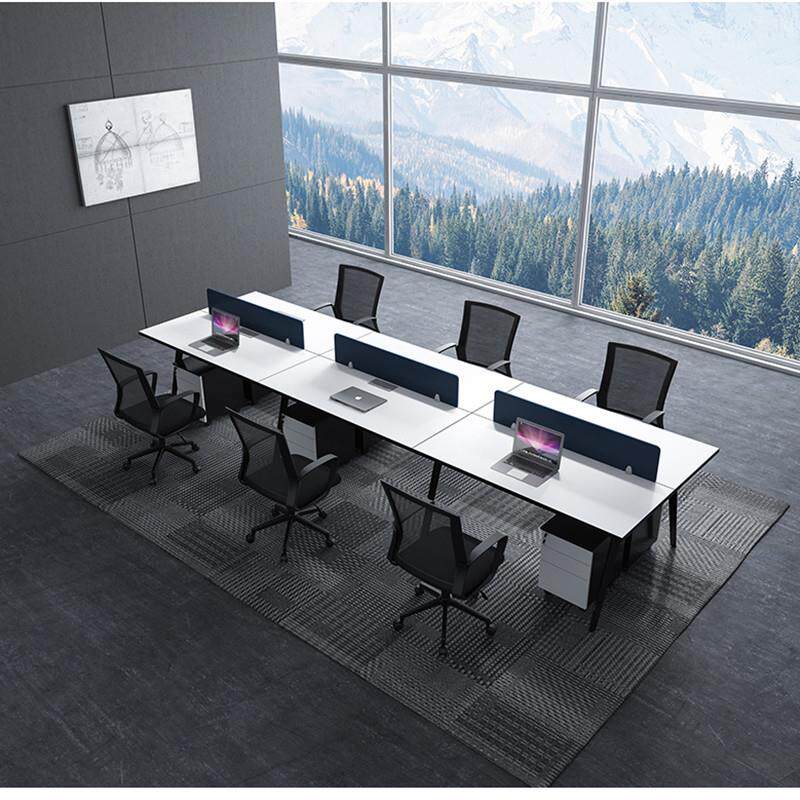 办公家具简约新款办公桌组合4 6人位职员桌屏风卡座现代办公桌椅
