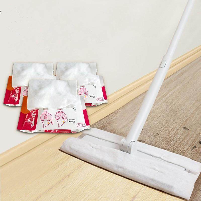 家用清洁毛发吸尘纸免手洗懒人擦地拖布干巾一次性静电拖把除尘纸