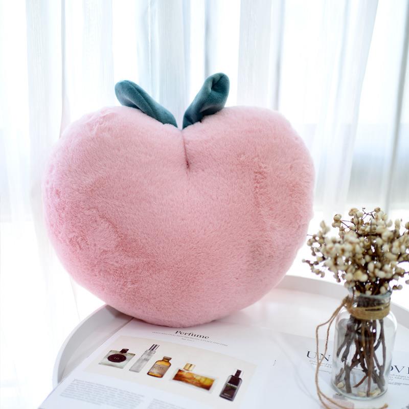 5ZW仿兔毛蜜桃子粉色暖手抱枕少女心午休珊瑚绒毛毯二合一两用靠