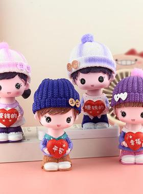 可爱摇头公仔树脂工艺品客厅卧室办公室家居桌面摆件高级感小众