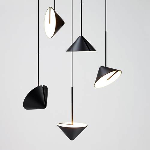 北欧简约设计师样板间餐厅吧台卧室床头柜书房酒店前台可旋转吊灯