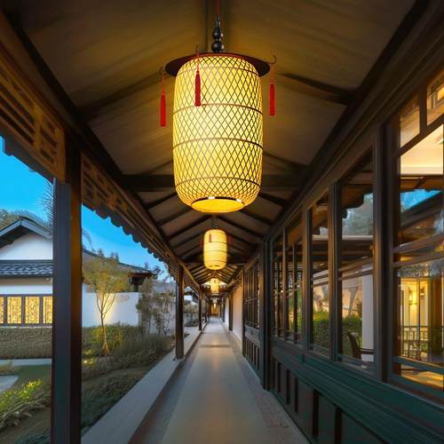 新中式室外防水庭院走廊吊灯屋檐下餐厅火锅店古建筑门头门口灯笼