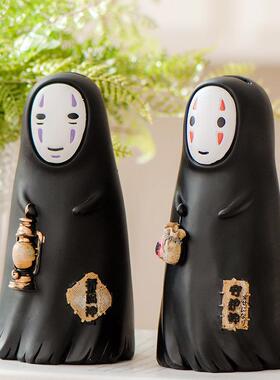 家居饰品装饰品无脸树脂手工摆件小夜灯书房客厅电视机宫崎骏