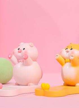 动感柴柴与福气猪宝可爱手机支架桌面创意平板懒人支撑架解压摆件