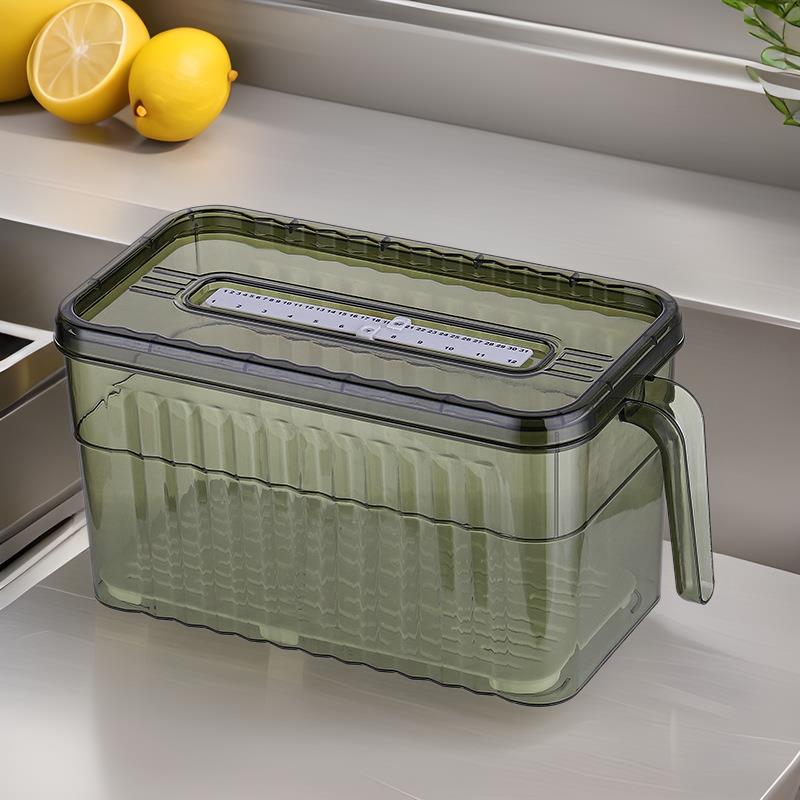 冰箱收纳盒子厨房分类保鲜盒5升带手柄塑料箱家居收纳大容量便捷