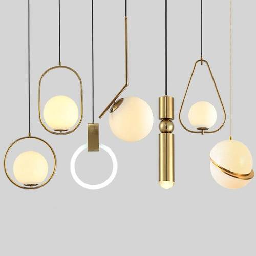 玻璃球吊灯现代简约创意餐厅灯卧室床头灯书房吧台商店楼梯灯
