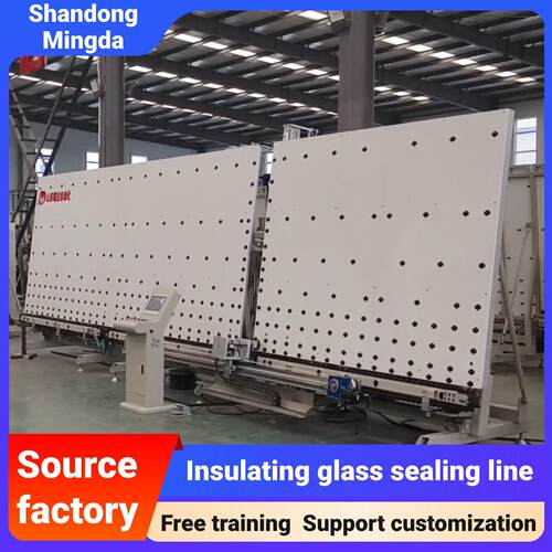 Fully automatic vertical insulating glass sealing line