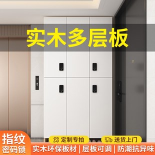 收纳储物柜收纳柜置物柜家用实木多层大容量指纹密码锁鞋柜整理柜