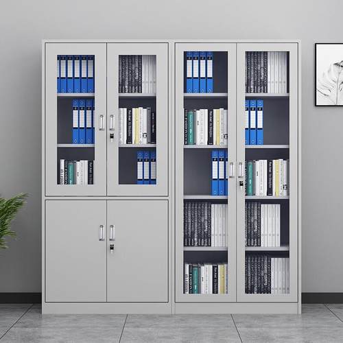 钢制文件柜办公室财务凭证柜带抽屉档案柜资料柜铁皮柜带锁储物柜