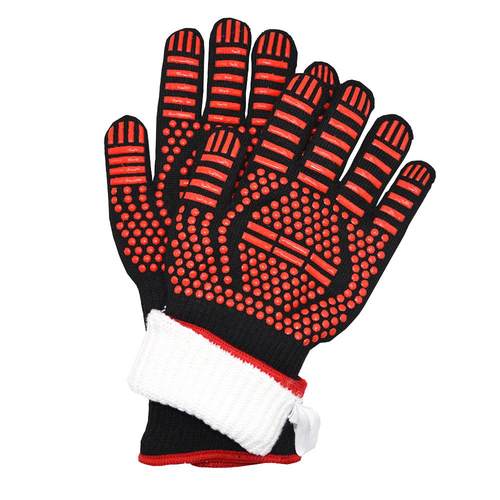 耐高温阻燃烧烤隔热手套 硅胶烤箱防烫防滑手套厨房