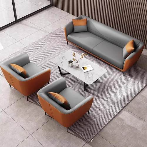 办公沙发简约小型商务休闲接待酒店大堂三人现代办公室休息区组合