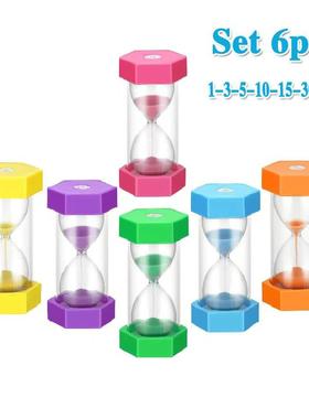 六角防摔沙漏计时器摆件儿童沙漏摆件高级感1-60分钟简约时间礼品