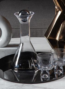 现代简约果盘多维体客厅卧室软装金属工艺品 金属托盘摆件