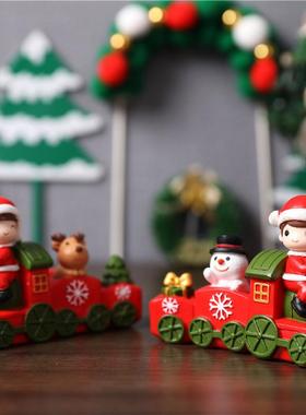 圣诞树脂工艺品小火车生日蛋糕烘焙汽车摆件装饰家居车载可爱公仔