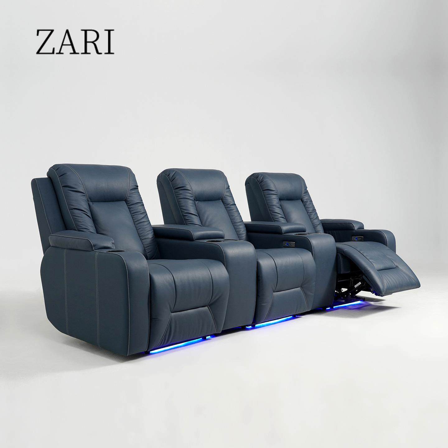 私人家庭影院真皮电动沙发客厅太空功能舱影视厅影音室三人组合