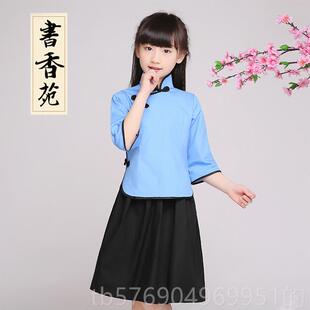 新款童装旗学、生袍服服中山服、朗诵表演服、男五四青年、小学生