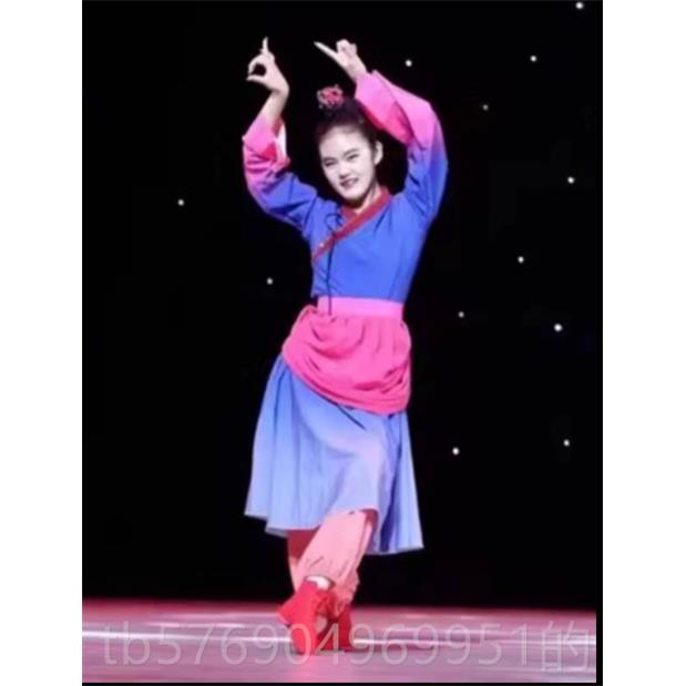 新款再现花木兰装儿童演出第二届小荷风采舞蹈服服十装古汉服士兵图片
