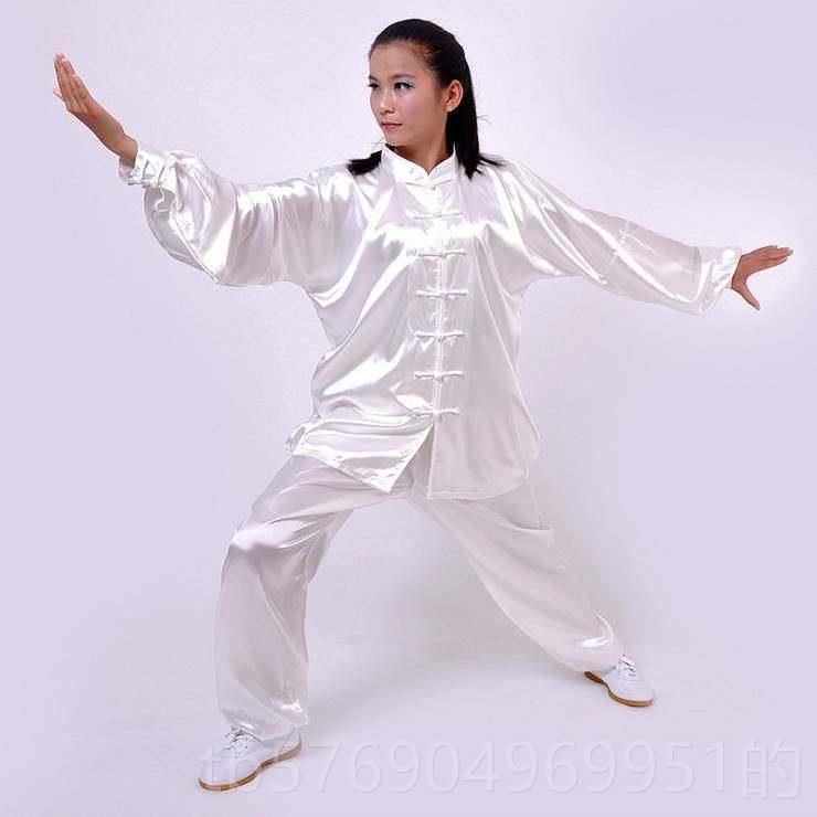 新款新款气功太极服晨练服太中老年拳服装练服武术练功服女剑手工图片