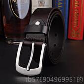 新款 头层派皮带男不锈钢头层牛百真皮纯牛皮针皮扣商务休中闲青年