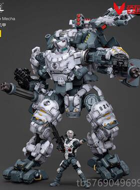 新款JOY暗T钢OY源白色骨机兵人甲成品塑料模型手办可动变形玩具机