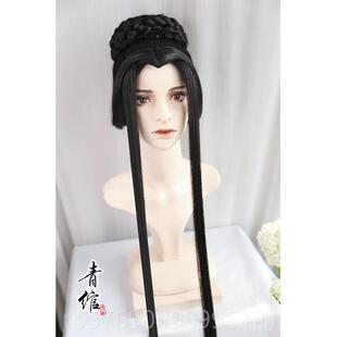 新款二和他的妃猫师尊 楚晚宁白婚服cos假发楚来图定制古哈风