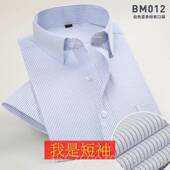 夏季 衬衣男衫 薄款 青衫 新款 纯色半袖 衬寸男短袖 年商蓝务职业工装 工