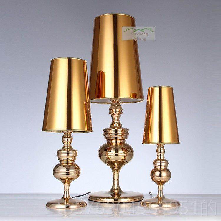 新款后现代简约黑白金护台灯简欧式卧室床头柜可调光灯婚豪台礼无