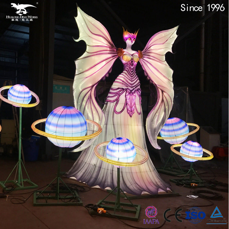 自贡彩灯制作源头厂家 夜游美陈亮化美陈引流打卡花灯 可动可发声