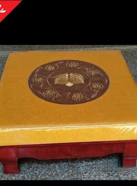 大佛寺拜拜凳狮脚磕修头拜凳打坐垫佛跪实木禅垫家用拜佛贺欧bsSB