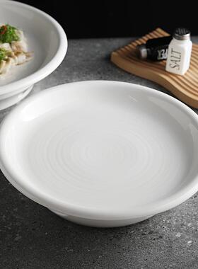 鱼盘圆形剁椒鱼专用盘酒店陶蜡烛加瓷热炉头餐具商明炉用帝RGQ皇