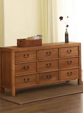 老榆九斗柜实木收柜储物抽20241201柜玄关中屉式餐边柜电视柜家用