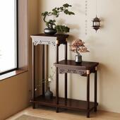 盆栽置物2实木中式 花架子客厅书房茶255室落地式 0架2新5款 室内多