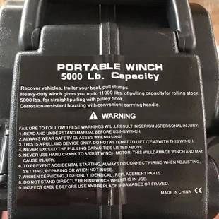鼎引欣携便式 5000磅电动盘游艇牵自5000LBS驾游自救绞12V5000磅卷