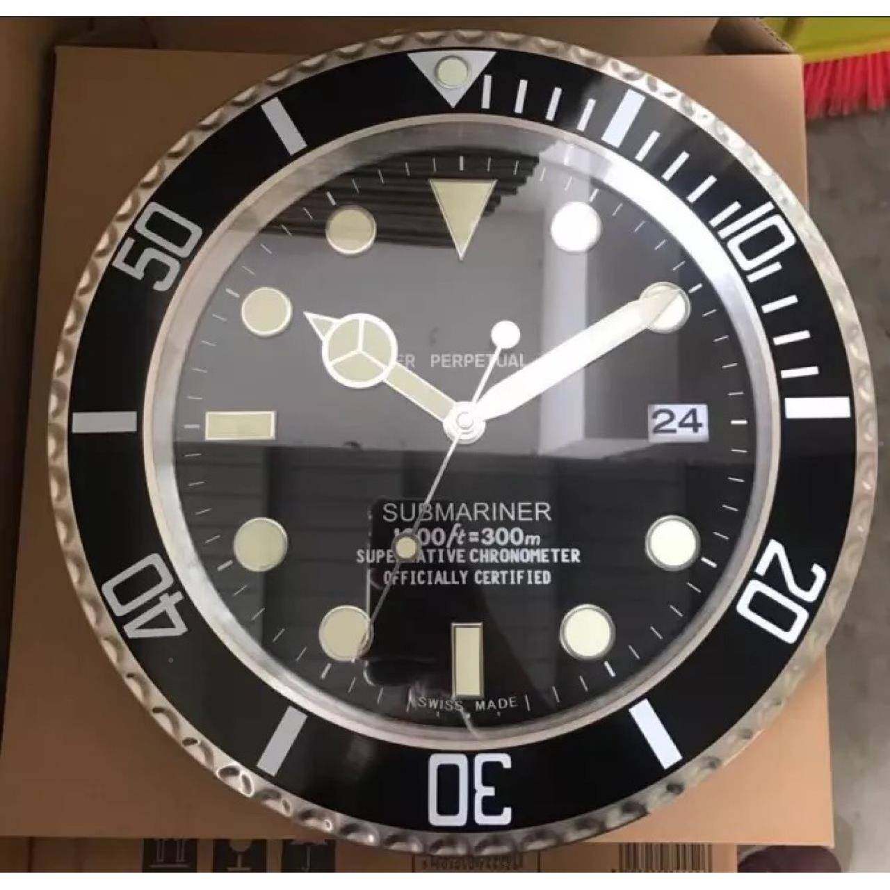 劳时钟不锈大欧RCD美高挂上端气力钢上档次家居饰品士