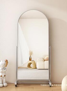 全长方形不子身i镜可红移动服装店镜ng风显瘦轻奢试衣镜网直播落