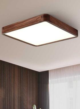 黑胡26319桃木吸灯新中式大气卧实木客厅灯中国风超室薄主灯全屋