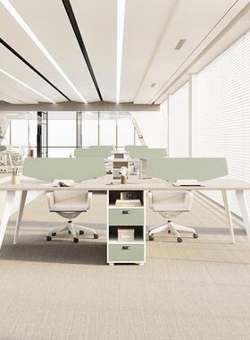 职员OYV公桌简约现代办公隔室员工断办24/6人工位多人带屏风桌椅
