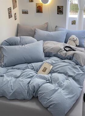 A类床10052235上四件套纯棉全棉025笠新款床单床2被床套学生宿舍