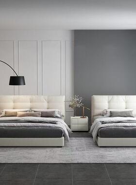 二胎接亲子床主卧床榻榻床简大约现代一米家四口UTQ拼床双人布艺