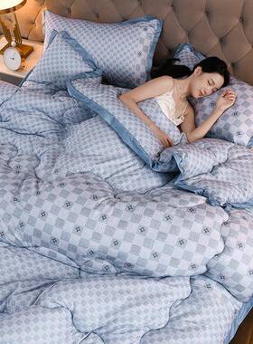 爆款边冬加32585被厚暖保羽丝绒被子镶直播