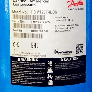 HCM120T4LC6 HCM094T4LC6 HCM104/HCM109T4LC6丹佛斯涡旋压缩机