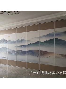 酒活隔断会议办公隔音墙隔店断伸移缩动82620推拉高隔动断
