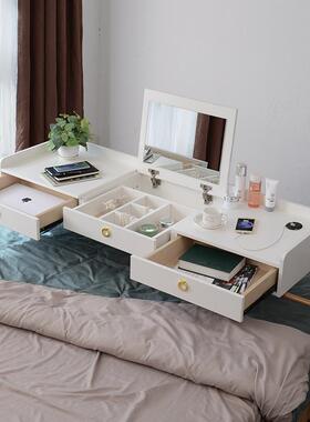 款伸缩跨床桌梳妆一体新20221007卧室床边移动书上桌长条桌床懒人