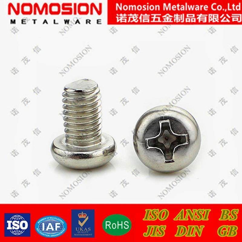 304不锈3钢GB818圆头QNC头十字6机牙螺丝钉M5MM8*10*12*14*0*3盘5