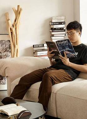 花瓣沙发大意弧式极简小户型形异形转角组34080合布艺设计计师设