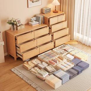 原木风实KIT五斗柜卧室抽屉储物收尾纳柜木床五斗橱六斗柜柜客厅