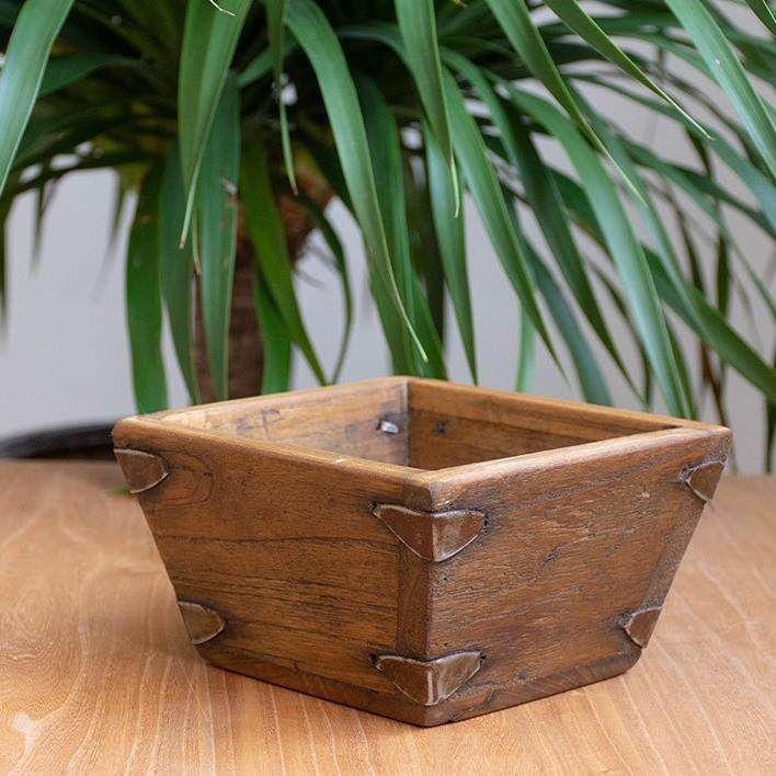 老旧AUI实木进宝日进斗金仿厅古斗创意粗陶客摆件张艺术品开礼米